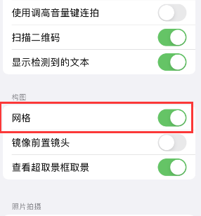 大竹苹果手机维修网点分享iPhone如何开启九宫格构图功能