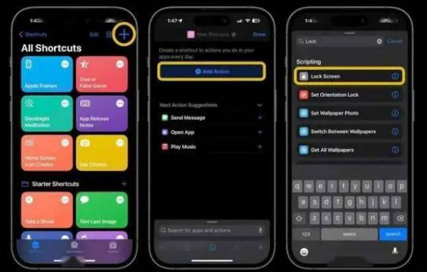 大竹苹果14锁屏维修店分享iPhone14升级iOS16.4后如何创建锁屏快捷方式 