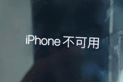 大竹苹果服务网点分享锁屏界面显示“iPhone 不可用”如何解决 